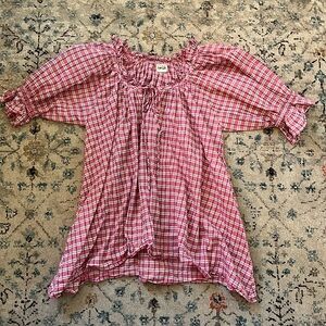 Little Tienda Layla Blouse in Raspberry Plaid
